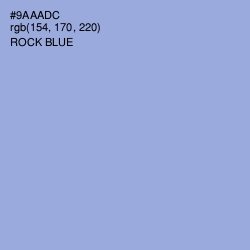 #9AAADC - Rock Blue Color Image